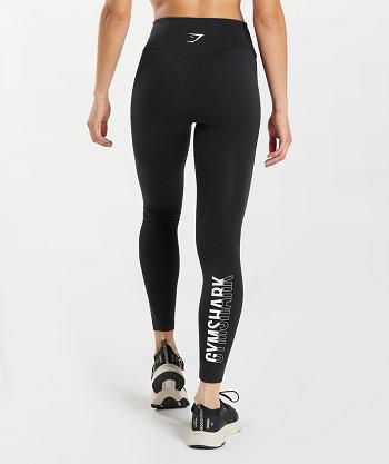 Dámské Legíny Gymshark Fraction Černé Bílé | CZ 4082DFM